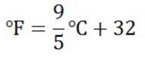 Fahrenheit and Celsius relation