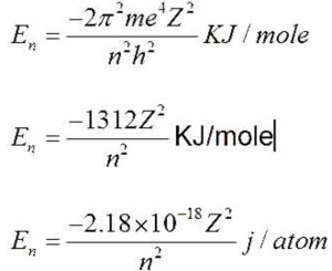 Bohr's Formula