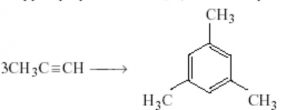 Cyclic polymerization of propyne