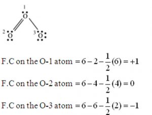 Formal charge on ozone molecule