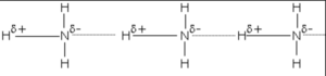 Hydrogen bonding in ammonia