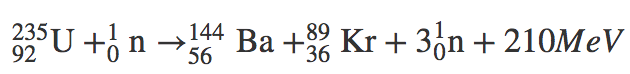 nuclear fission equation