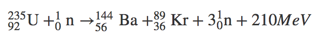 nuclear fission example equation