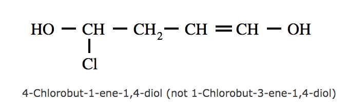 Numbering the principal chain