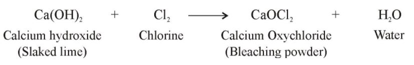 Bleaching powder - Acid Bases and Salts