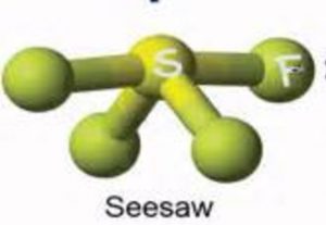Structure of SF4 molecule