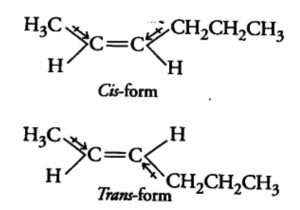 cis and trans pent-2-ene
