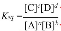 equilibrium constant for general reaction