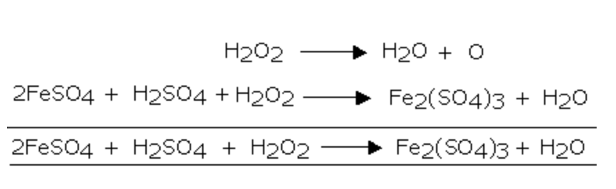 ferrous sulphate to ferric sulphate