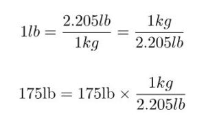 pounds to kg conversion