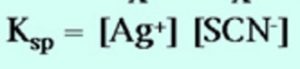 solubility product of AgSCN